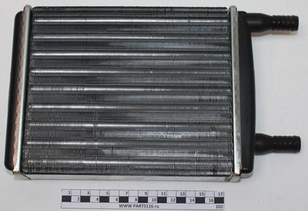 Радиатор отопителя 2-х рядный алюминиевый в сборе на ГАЗ-3302 LUZAR (3302-8101060)