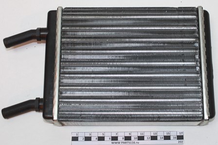 Радиатор отопителя 2-х рядный алюминиевый в сборе ГАЗ-24, ГАЗ-31029, ГАЗ-3110 LUZAR (31029-8101060)