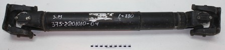 Вал карданный задний 4 отверстия L=880 мм квадратный фланец на Урал-375 БЕЛКАРД (375-2201010-04)