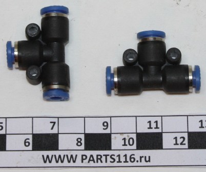 Фитинг соединитель трубки ПВХ полиамид тройник d=4 мм